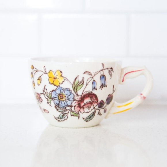 Vintage Other - Two Hand Painted Vernon Kilns May Flower Tea Cup